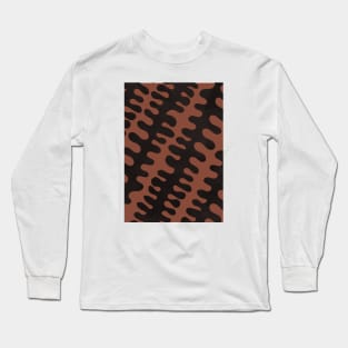 Boho Abstract Organic Wavy Shapes Long Sleeve T-Shirt